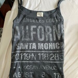 Urban Outfitters Charcoal Graphic Tank